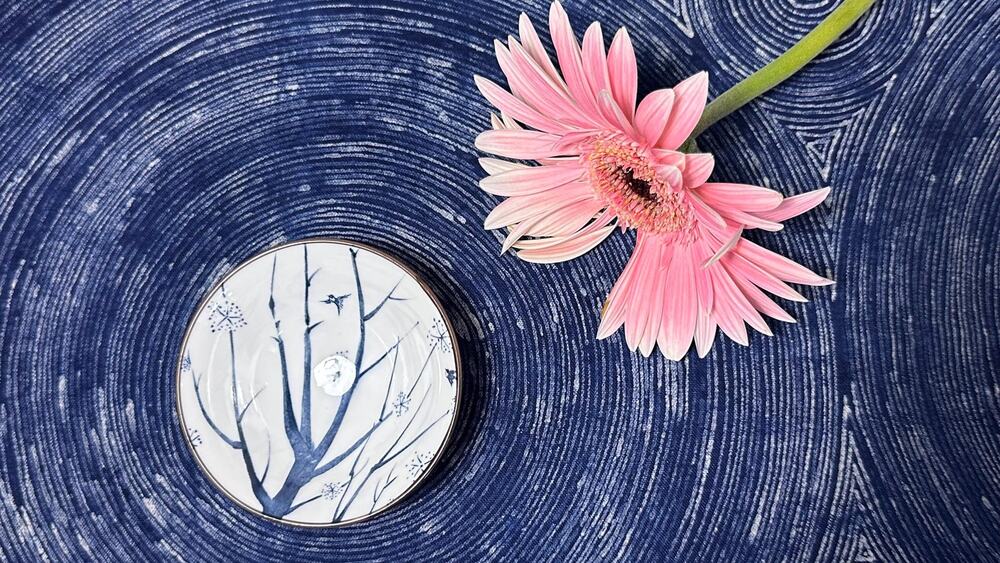 Handmade Cotton Tea Mat | Indigo Batik Tea Table Mat | Zen Table Decor